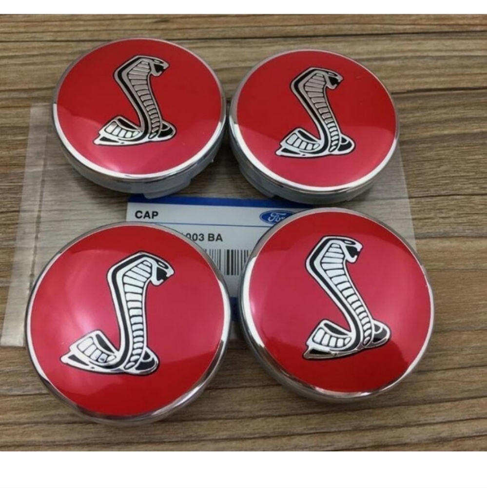 4 Shelby cobra Snake hubcap center caps.  Black available